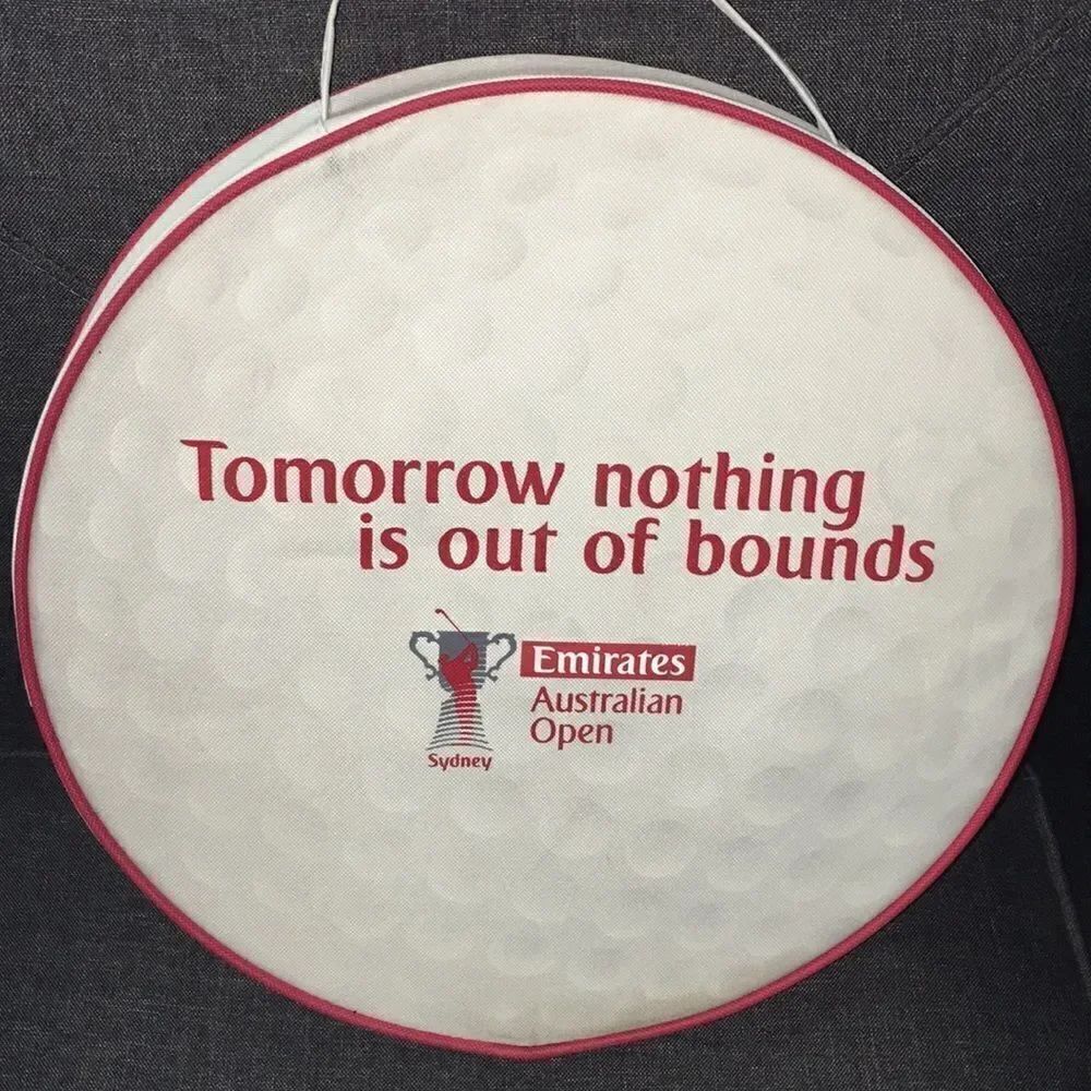 15” Emirates Australian Open Sydney Collector Giant Golf Ball print seat cushion
